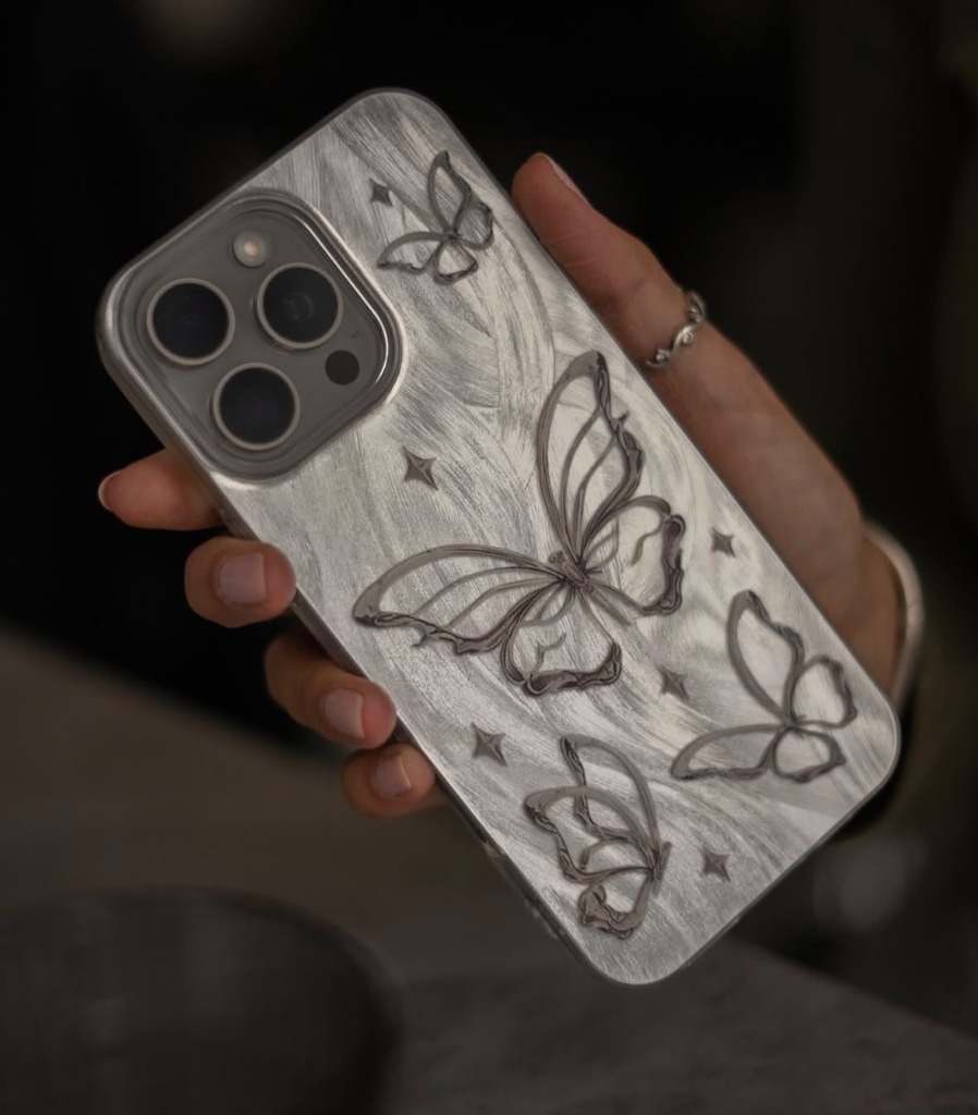 CaseMood Atmosphere Silver Butterflies