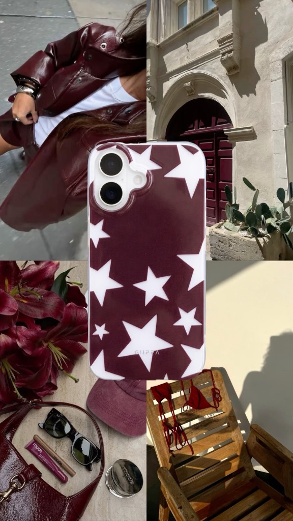 Atmosphere Burgundy Stars